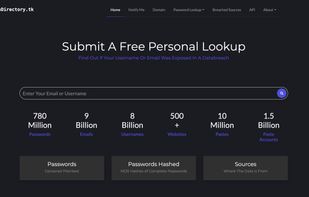Find out what passwords were leaked with a specific email or username.