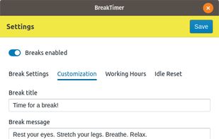 BreakTimer screenshot 2