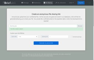 Without any registration you can upload anonymously files up to 25MiB.