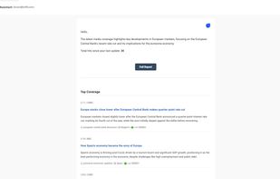 Your AI analyst will send you insightful media briefs when there is relevant coverage.