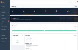 HandyBrik AI maintenance dispatch dashboard showing incoming maintenance requests, AI-powered triage and priority categorization, vendor assignment, and work order status tracking across all managed properties.