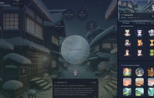 Choose your scene and breathing companion, then step into Brizzy’s calm and cozy breathing world.