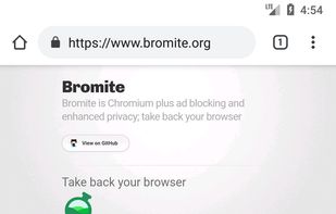 Bromite screenshot 1