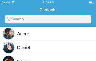 Contact lists on mobile