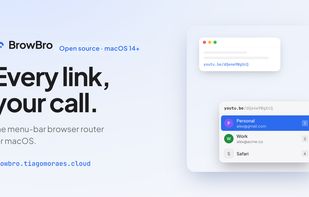 BrowBro's picker lets you choose which browser or Chrome profile opens each link.