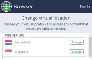 Browsec screenshot 1