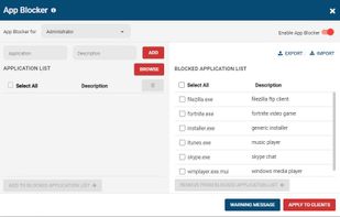 Block Windows applications from being executed by specific users.