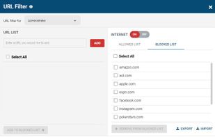 URL filter. Block websites based on URL, domain, or IP address. Web restriction can be customized for each user, device, department, or organizational unit.