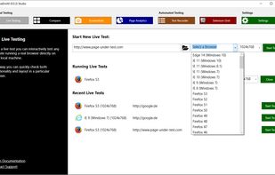 For manual testing or debugging you can run all major browsers directly on your machine. Quick access to unmodified browser version with enabled developer tools.