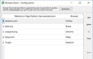 Browser Routr screenshot 1