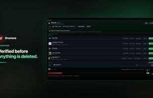 Every file is verified on the drive before anything is deleted.