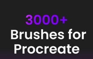 The brush library on iPhone — browse sets and install them into Procreate.