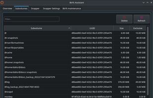 Btrfs Assistant screenshot 1