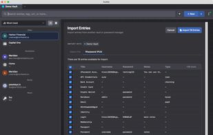 Import preview after dropping in a 1Password export