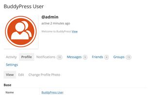 BuddyPress screenshot 2