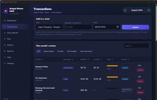 See add/edit/delete transactions.