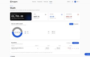 Wealth dashboard from Budgetto
