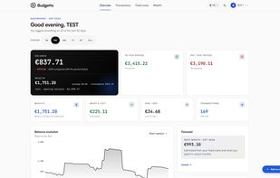 Dashboard from Budgetto