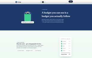 Weekly meal planning with an auto-generated shopping list that logs your spending as you check items off.