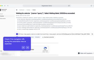 Check if the navigation URL during the automation was as expected.