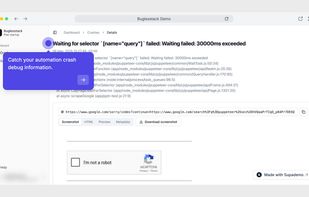 Catch your automation crash debug information.