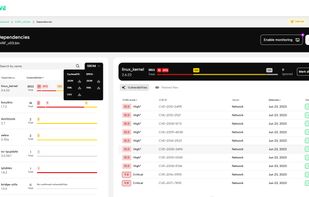 List of CVEs present in the components of the uploaded firmware.