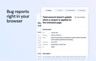 Bug reports right in you browser