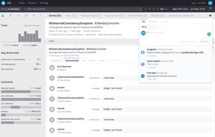 See what a user was doing right before the error occurred with breadcrumbs and communicate information to you team with comments.