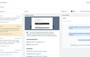 Manage user feedback directly from Bugyard and take action.  