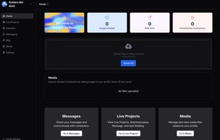 Dashboard for subcontractors and suppliers