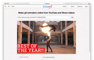 Enter link to youtube, vimeo, instagram video and select time frame for gif animation