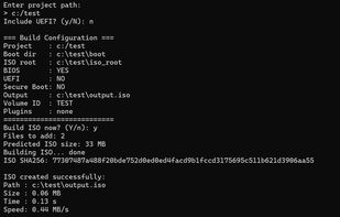 Describe how BuildIso generate a ISO.