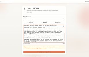 Paste your existing content — blog posts, emails, or notes — 
and Built&Written turns it into a full book manuscript. 
Supports .txt and .docx upload or direct text paste.