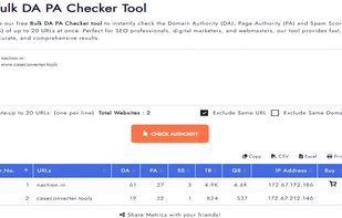 Demo for Bulk DA PA Checker Tool by GUESTPOSTLINKS