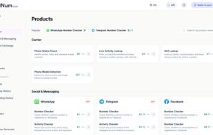 Bulk verification tools for messaging apps, social platforms and crypto exchange accounts.