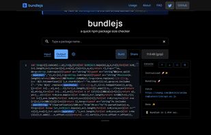 Image of the bundle size of the @okikio/animate package from npm