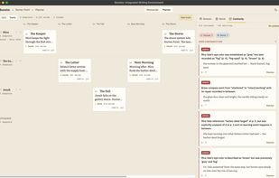 The Planner, where chapters are laid out as cards before you write them.