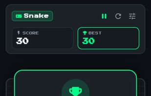 A snake game Burgndy.ai built from one prompt: score, best score, game over and play again.

