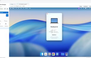 A Mac in a tab, over Apple's High Performance screen sharing