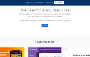 Businesstoolvault landing page