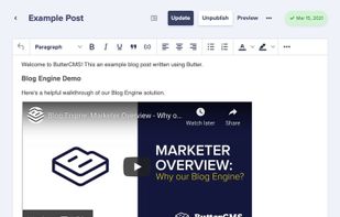 ButterCMS screenshot 2