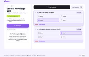 Quiz editor
