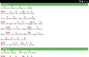Chords view for musicians