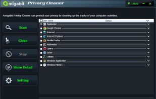 Amigabit Privacy Cleaner screenshot 1