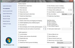 Ultimate Windows Tweaker screenshot 1