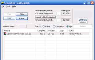 AutoUnpack screenshot 1