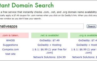 Instant Domain Search screenshot 1