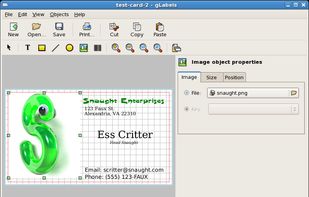 gLabels screenshot 1
