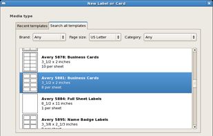 gLabels screenshot 1