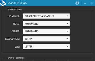 Scan to PDF options screen